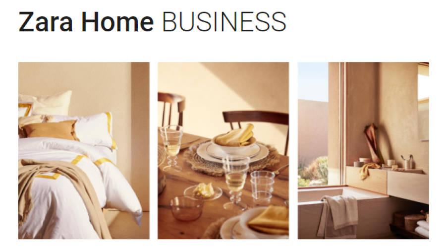 Inditex lanza Zara Home Business para 'vestir' al sector hotelero y restaurantes