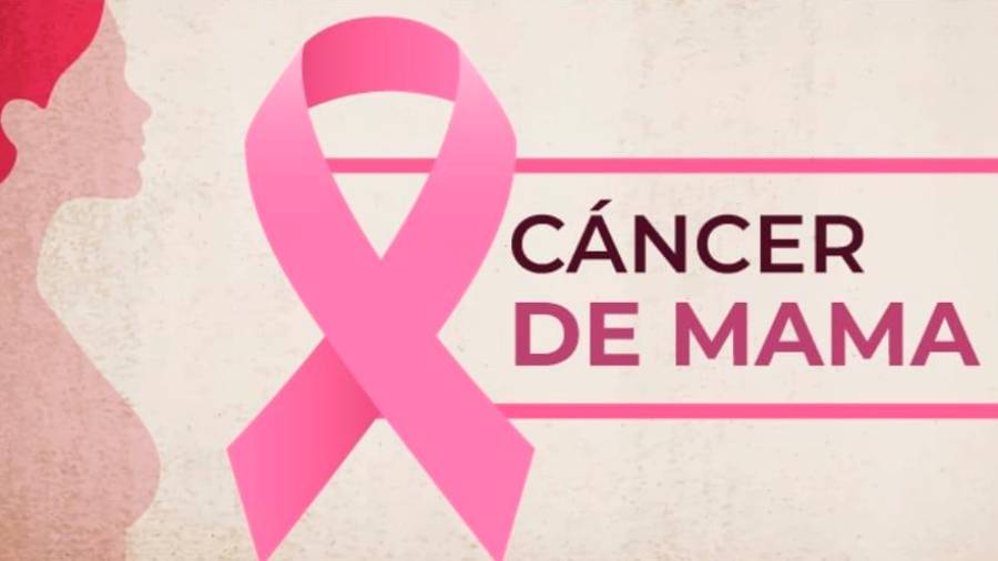 Deseño para concienciar, cun lazo rosado, da incidencia do cancro de mama. Foto: Montané