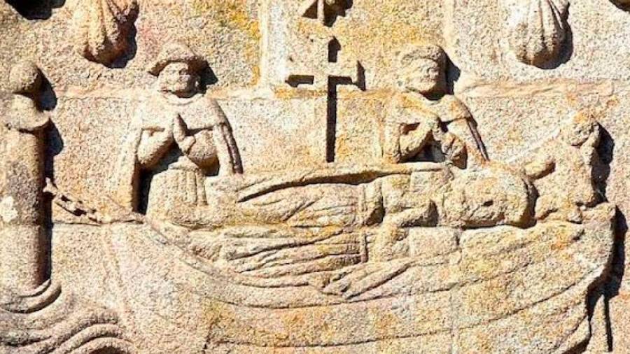 Representación de la Traslación de los restos del Apóstol a Iria Flavia, en el Concello de Padrón. Foto: C. G.