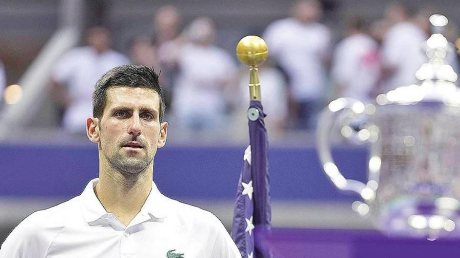 Novak Djokovic durante la ceremonia de un US Open (Archivo). Foto: Lane
