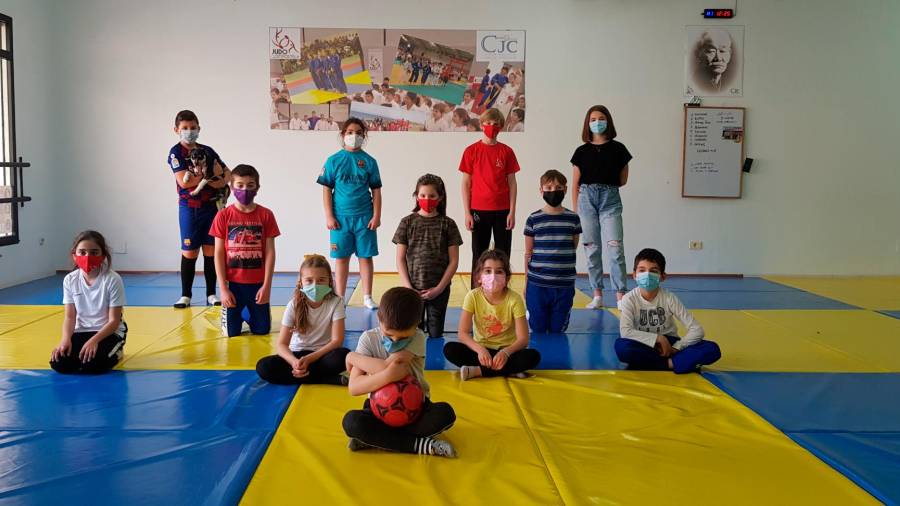 Participante en el campamento urbano que está celebrando el Compostela Judo Club. Foto: S.E.