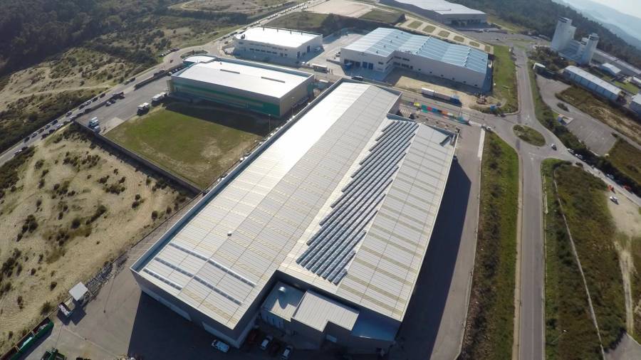 Vista aérea de la fábrica de Pontevedresa Group en A Reigosa. Foto: Gallego