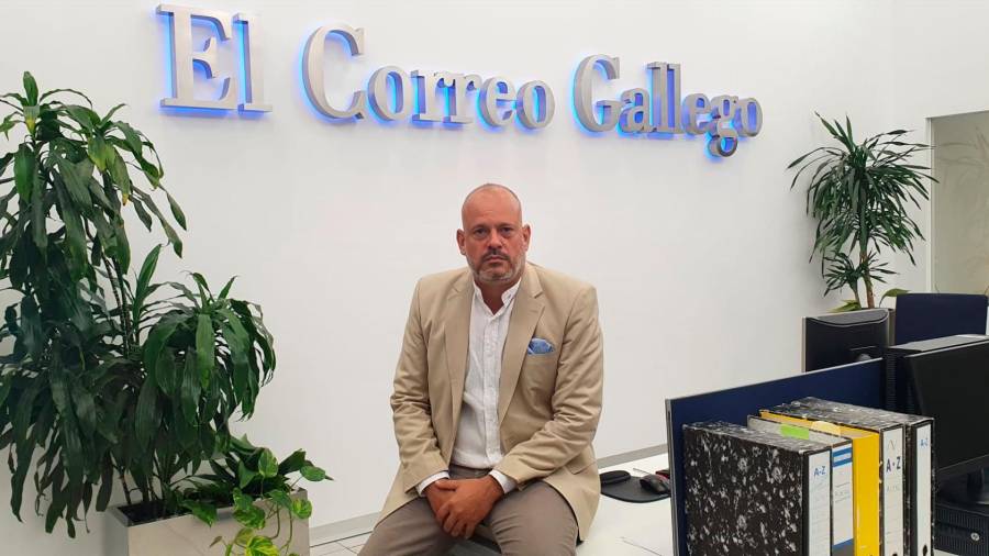 Alberto Areán, en una visita realizada a las instalaciones de El Correo Gallego en Costa Vella. Foto: ECG