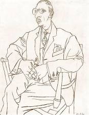 Retrato de Stravinsky realizado por Picasso. París, 1920. Foto: A. P.