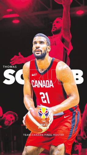 A MÁS. Thomas Scrubb en un duelo FIBA. F.: Carleton Ravens