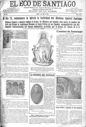 Hemeroteca - El Eco de Santiago diario independiente Año XLII Número 17445 - 1938 xullo 23, 1