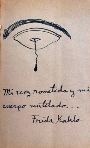 Uno de los manuscritos de la artista. Foto: Frida Kahlo