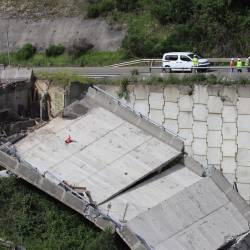 Vista del viaducto en la parte que se desplomó este jueves FOTO: Ana Maria Fernández Barredo