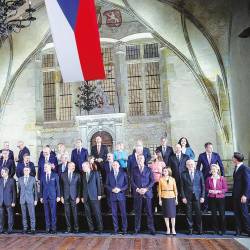 Líderes. Para este encuentro realizado en Praga se han reunido los máximos mandatarios de hasta 44 países que forman parte del continente como una muestra de unión. Foto: EP 