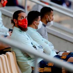 Sergio Ramos, desde la grada en uno de los últimos partidos de la selección española. Foto: AFP7 Europa Press