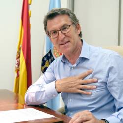 Alberto Núñez Feijóo tras su triunfo en las elecciones del 12-J. PPdeG