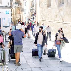 atractivo. Compostela está de moda para los turistas y el Xacobeo 22 incrementa este interés. Foto: Fernando Blanco 