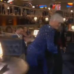 La actriz Glenn Close durante su aplaudido twerking en los Óscar.