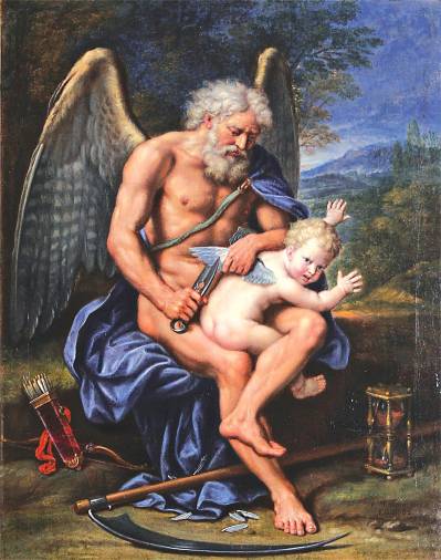 Cronos corta as ás de Cupido (1694)