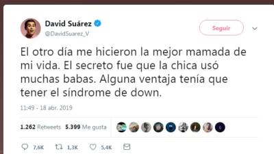 Denuncia a David Suárez por tuit que ven vejatorio para discapacitados