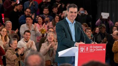 Pedro Sánchez, en un acto en Madrid celebrado el pasado fin de semana. Foto: Fernando Villar / Efe