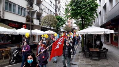 Concentraciones en vehículos y a pie visibilizan la huelga de la limpieza en la provincia de A Coruña