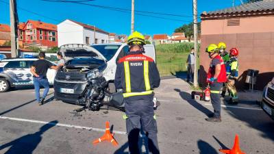Un accidente de tráfico en Ribeira. Foto: Ayuntamiento de Ribeira