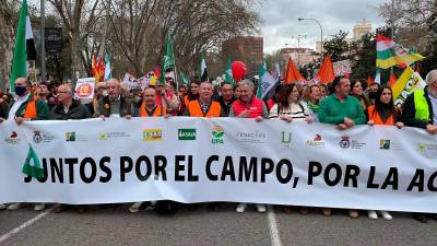 Pancarta en la manifestación de este domingo en Madrid / ASAJA 20/03/2022