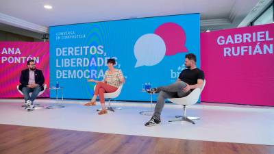 coloquio telemático. Ana Pontón y Gabriel Rufián juntos en la charla ‘Dereitos, liberdade, democracia’