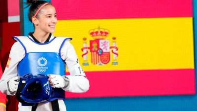 LA ‘NIÑA MARAVILLA’ La madrileña Adriana Cerezo se colgó la medalla de plata en taekwondo. Foto: COE