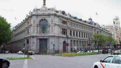Exterior del edificio del Banco de España visto desde la madrileña Cibeles. Foto: Luis García