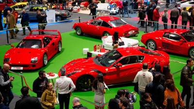 Exposición de Ferraris en la última edición del Salón del Automóvil y la Motocicleta de Vigo. Foto: Gallego