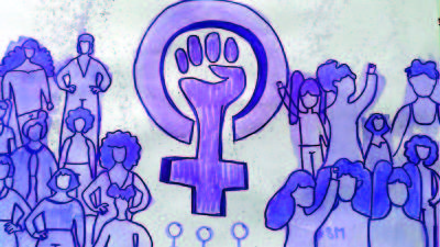 Barbanza se engalana con murales en clave feminista