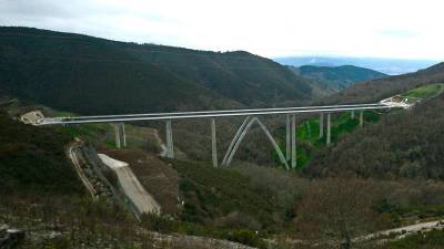 Al acabarse en 2019 el viaducto de Teixeiras, finalizaron en Ourense las obras de plataforma de alta velocidad. Foto: Almara