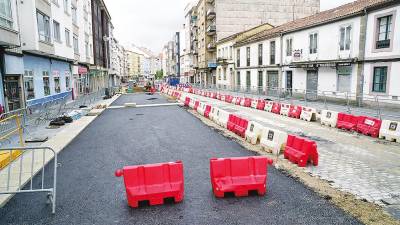 Las obras de la rúa Concheiros arrancaron a finales de 2020