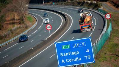 Vista de la autopista AP-9 en las cercanías de Compostela. Foto: Miguel Riopa