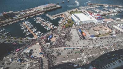 Vista de la última edición de O Marisquiño, en el puerto de Vigo. Foto: omarisquiño.com
