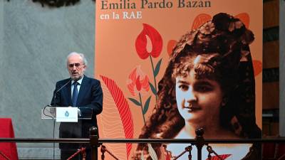 Muñoz Machado ayer durante su discurso en el homenaje a Pardo Bazán. Foto: Europa Press