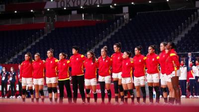 Las jugadoras de la selección española femenina de balonmano. Foto: RFEBM