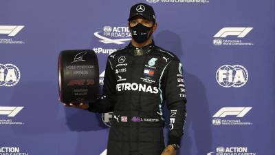 Lewis Hamilton, tras la ‘pole’. Foto: EFE/Hamad I Mohamed 