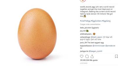 La foto de un huevo de gallina bate el récord de 'me gusta' en Instagram