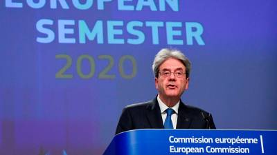 Paolo Gentiloni, el comisario para la Economía en la Unión Europea, ayer. Foto: John Thys