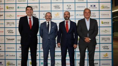 Juan Otero, Luis Pernas, Fernando Barbier y Alfonso González, del Banco Santander
