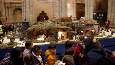 El Belén de la Catedral es visitado cada Navidad por cientos de personas. Foto: A. Hernández