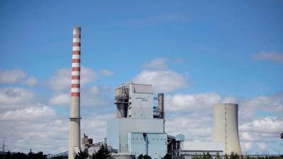 La central térmica de carbón de Meirama, en Cerceda, que dejó de operar el 30 de junio. Foto: EFE/Cabalar
