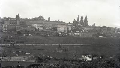 Perspectiva de la Compostela de 1925. Foto: R. M. Anderson