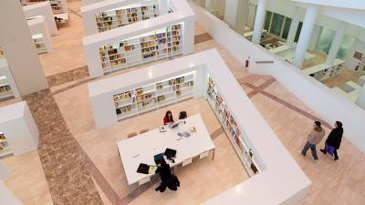 Biblioteca situada na Cidade da Cultura en Santiago. Foto: CdC