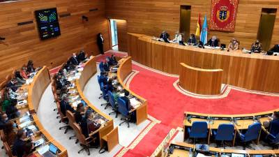 parlamento. La reforma de la lei de saúde fue aprobada en la Cámara gallega con el apoyo del PPdeG. Foto: E.P.