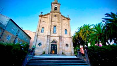 Fachada da igrexa de Santo Tomás, en Caldas. Foto: C.Caldas