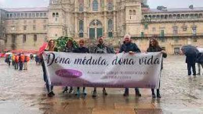 La asociación Asotrame en una campaña a favor de la donación de médula en Santiago
