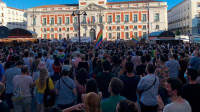 Manifestación en repulsa ante la muerte del joven Samuel de 24 años en A Coruña el pasado sábado. EUROPA PRESS 05/07/2021