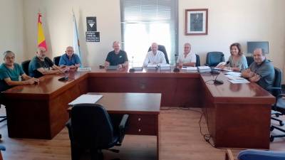 Reunión do pleno da xunta local da zona de concentración parcelaria de Dodro-Laíño II o pasado 1 de agosto. Foto: C.D.