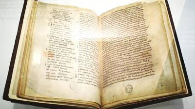 Manuscrito de LOS VIAJES DE EGERIA, que se encuentra en la Biblioteca Comunale de Arezzo (Italia)