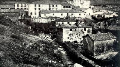 Fábrica de curtidos Casas do Rego, situada en el Carmen de Abaixo, inaugurada en el siglo XVIII. Imagen de 1914. Foto: Revista Vida Gallega