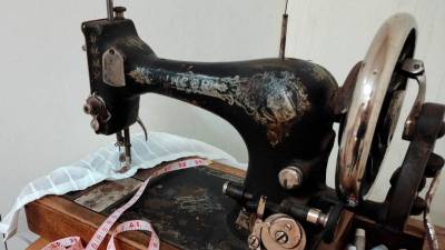 Máquina de coser de Dolores Martínez. Foto: Concello de Zas